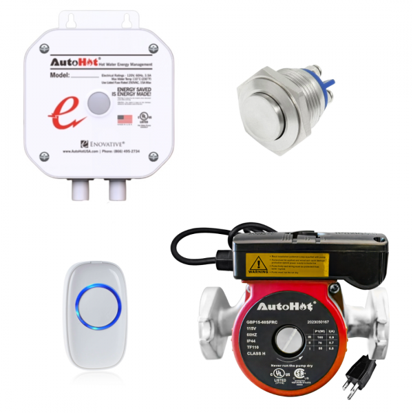 AutoHot Residential Recirculation Pump and Controller_55 Series. Hardwired and Wireless Activators.