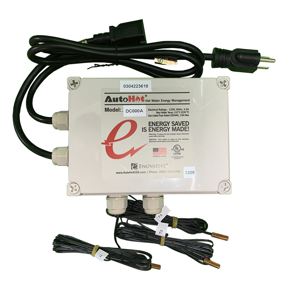 DC000A – AutoHot EMS recirculation and boiler controller, 3 temp sensors, SD Card, Standalone control unit